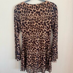 Backless Leopard Print Dress